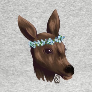 Deer n' a Forget Me Not Crown T-Shirt